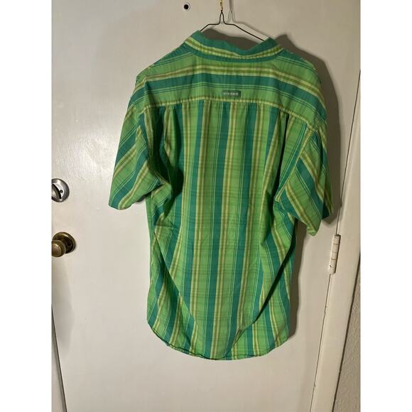 U.S. Polo ASSN Green Plaid Short Sleeve Shirt L Classic Preppy Grandpa Prints - Picture 4 of 9